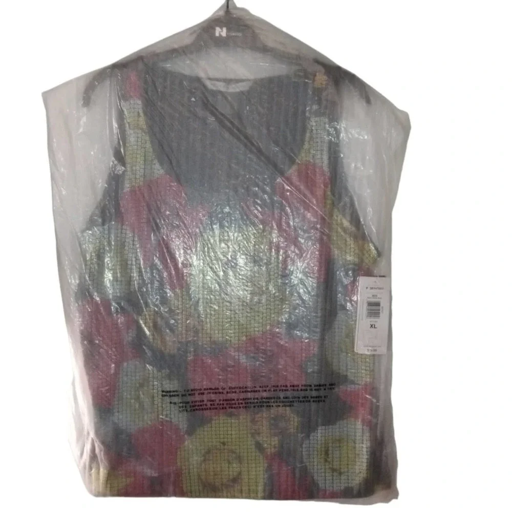 [B3] Peter Nygard Roses Mosaic Multicolor Sleeveless Top, Size XL - Picture 2 of 7